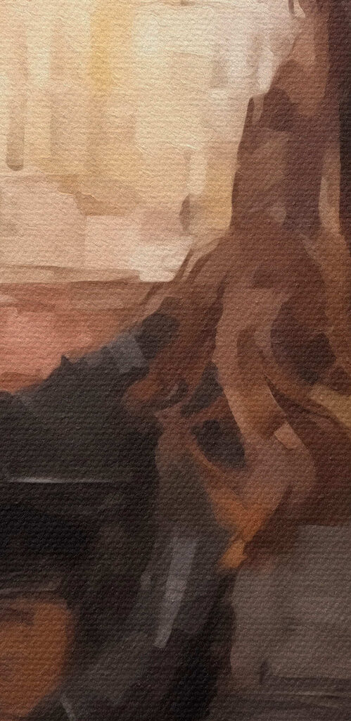 Woman sitting on a couch