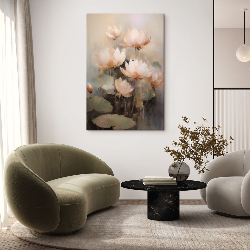 Painting of flowers on a wall