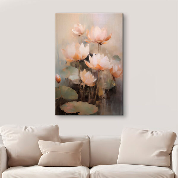 Painting of flowers on a wall