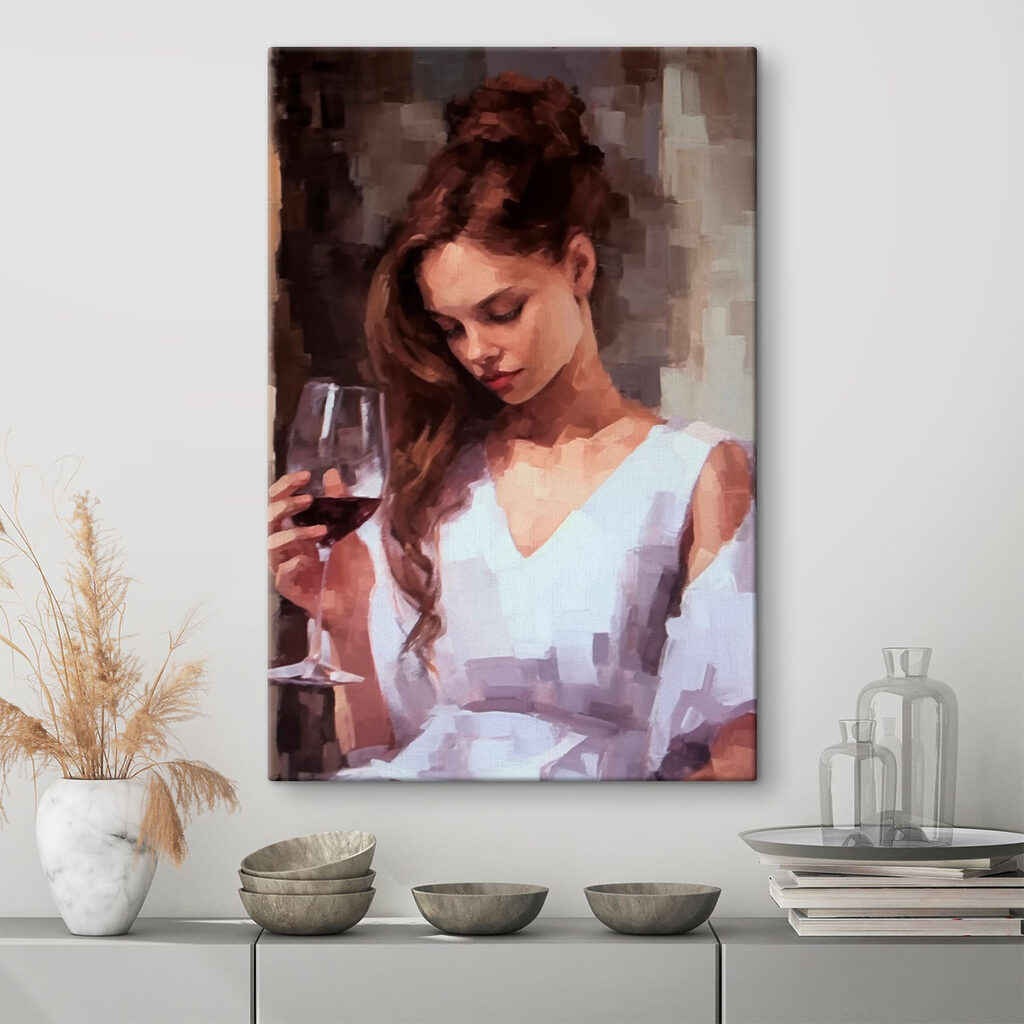 Woman holding a wine glass Woman holding a wine glass