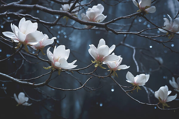Tree with white flowers
