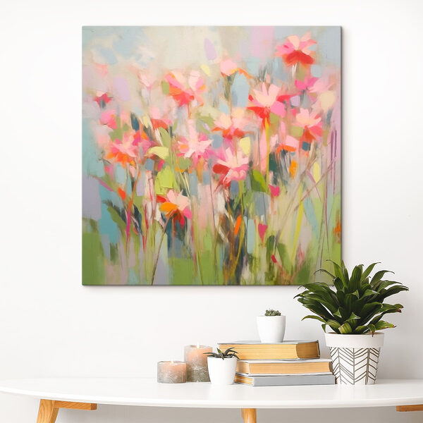 Painting of flowers on a wall