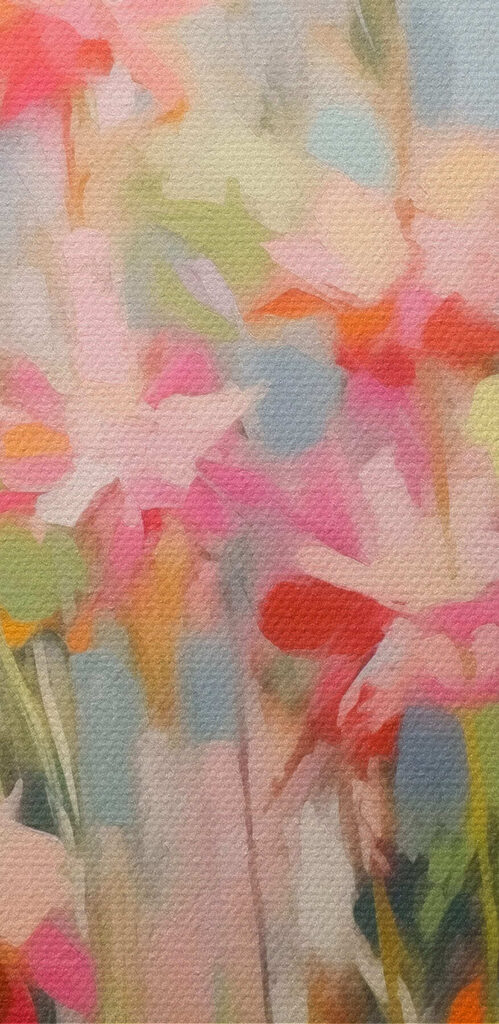 Painting of flowers on a wall