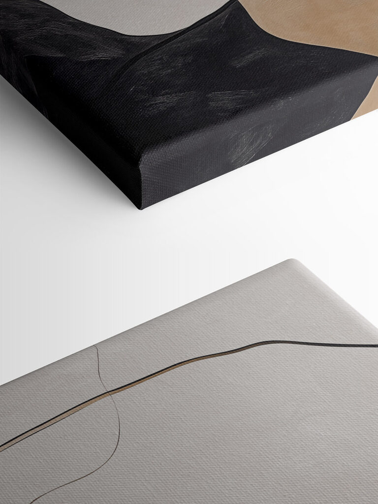 Black and white and brown lines