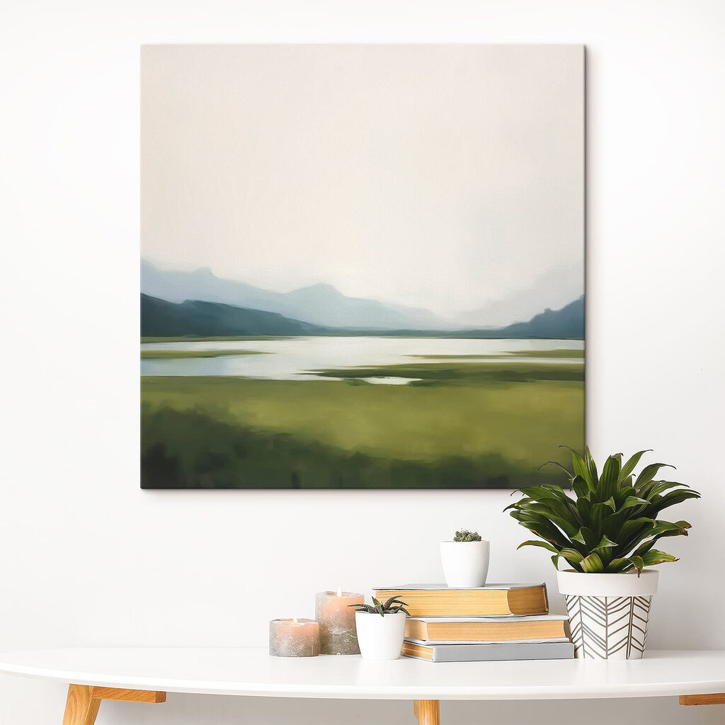 Lake surrounded by mountains