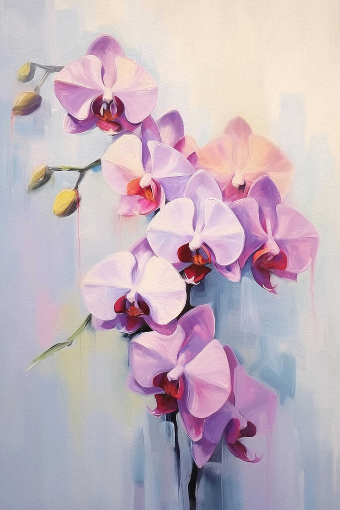 Painting of purple flowers