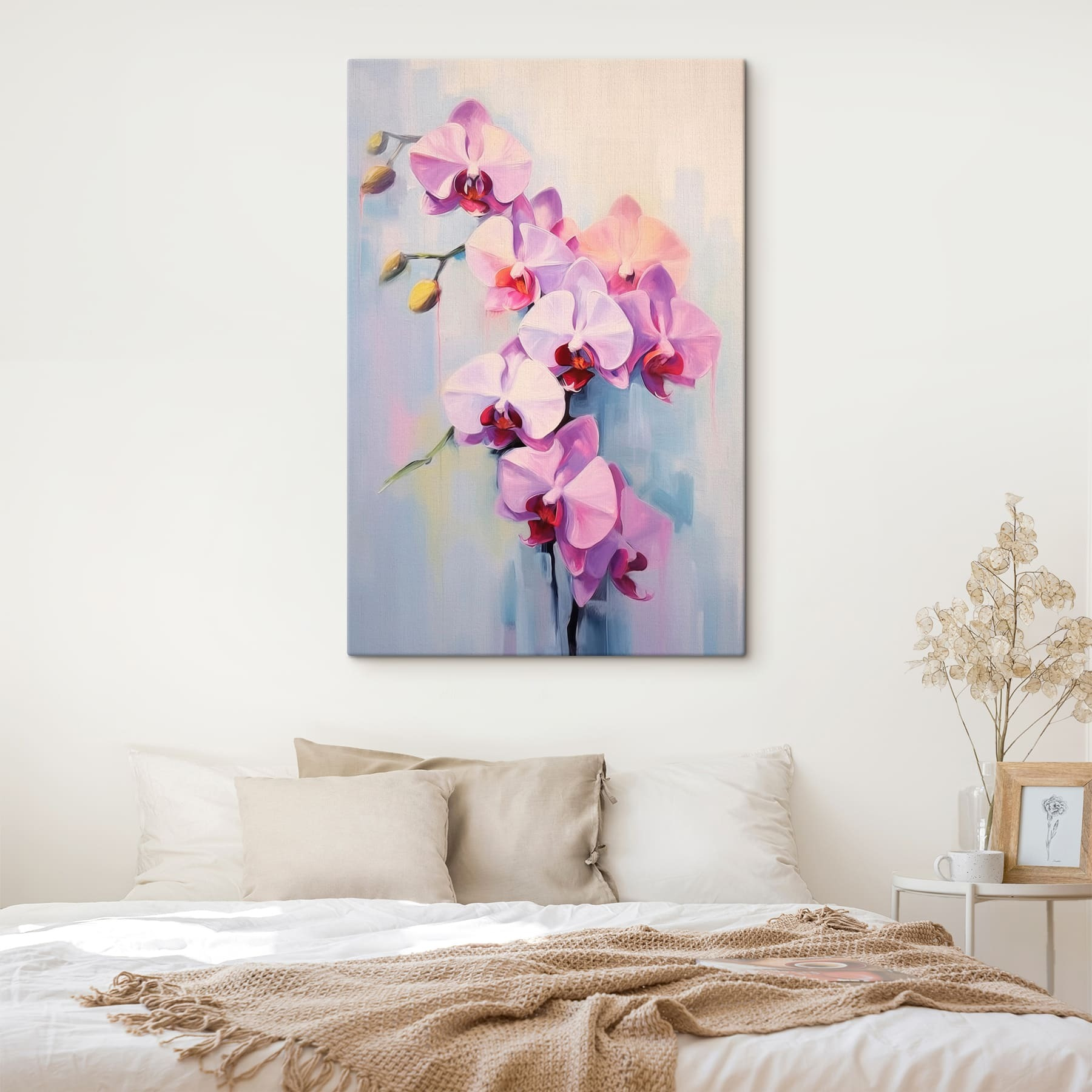 Painting of purple flowers