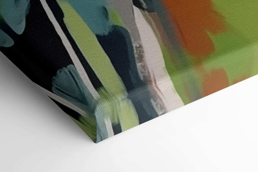 Colorful bird with black beak