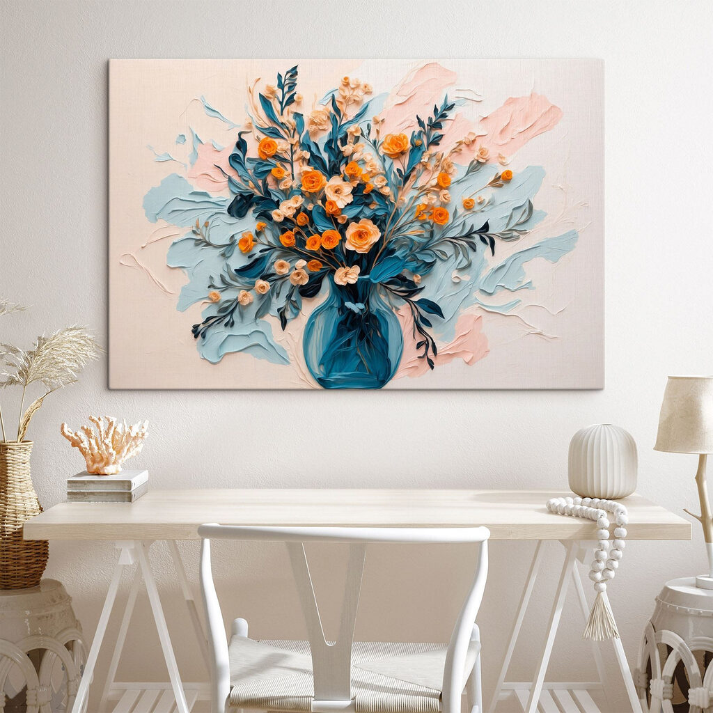 Painting of flowers in a vase