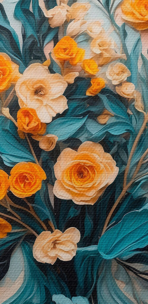Painting of flowers in a vase