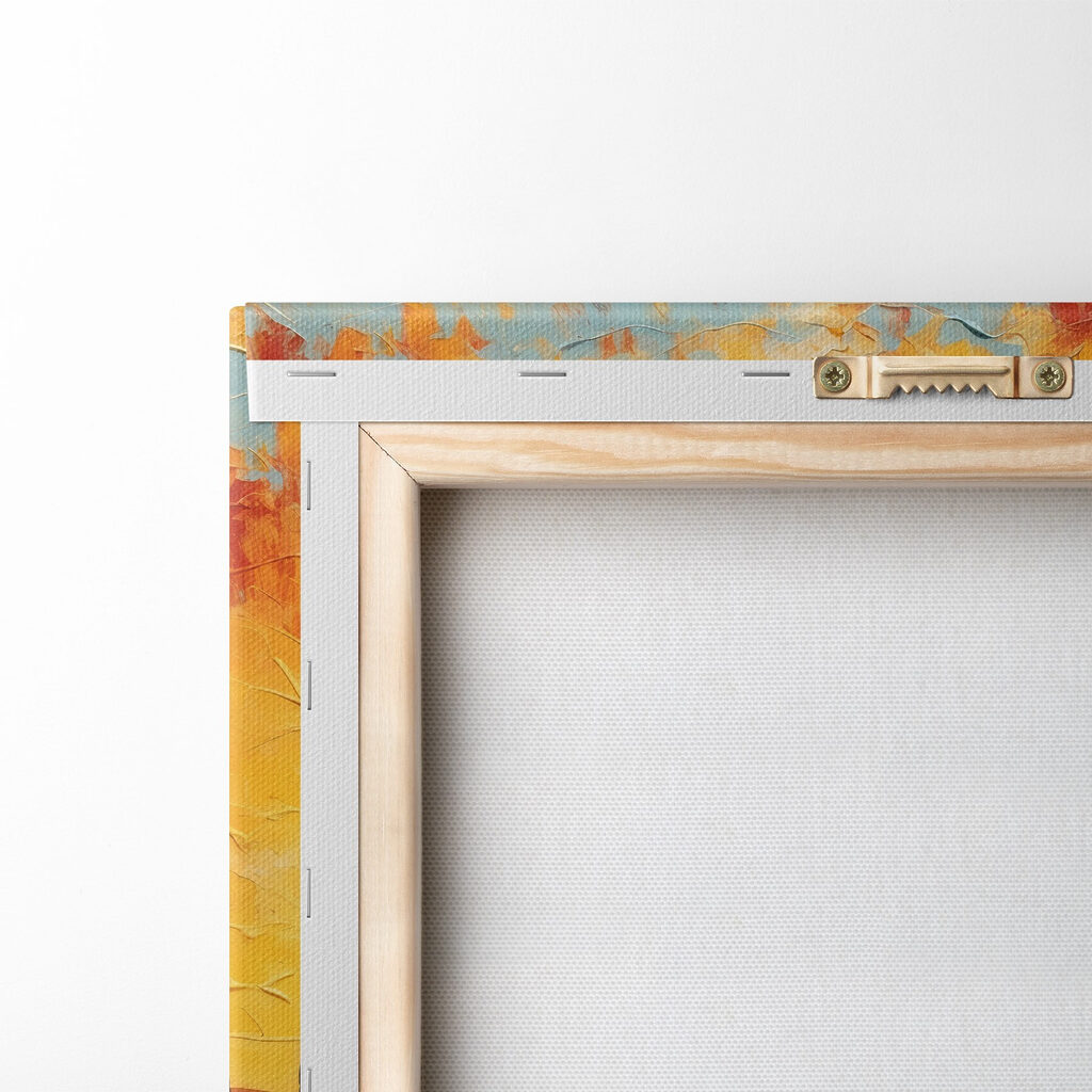 Painting of sunflowers in a field