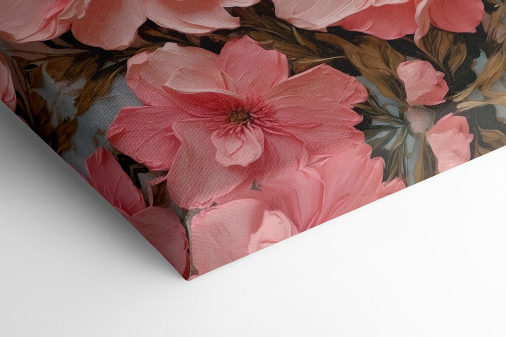 Painting of pink flowers