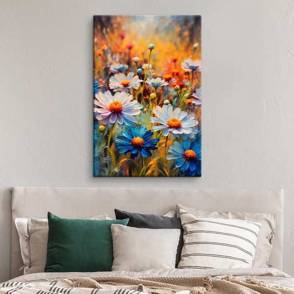 Vibrant blooms in a colorful field