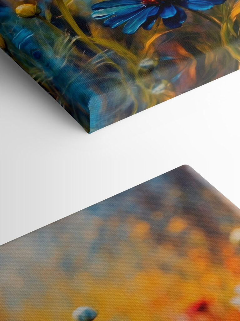 Vibrant blooms in a colorful field