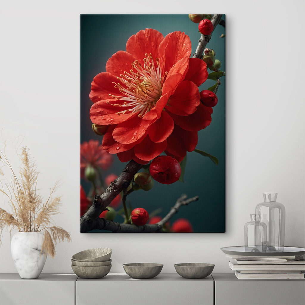 Vibrant bloom with delicate water droplets