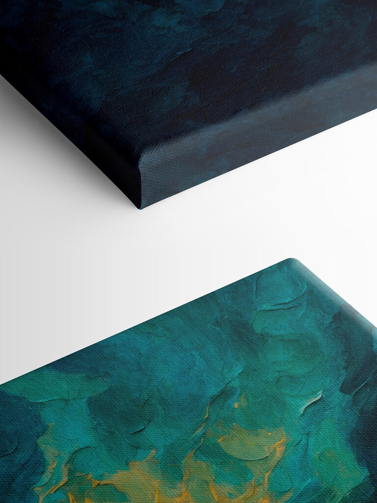 Painting of a sun and clouds