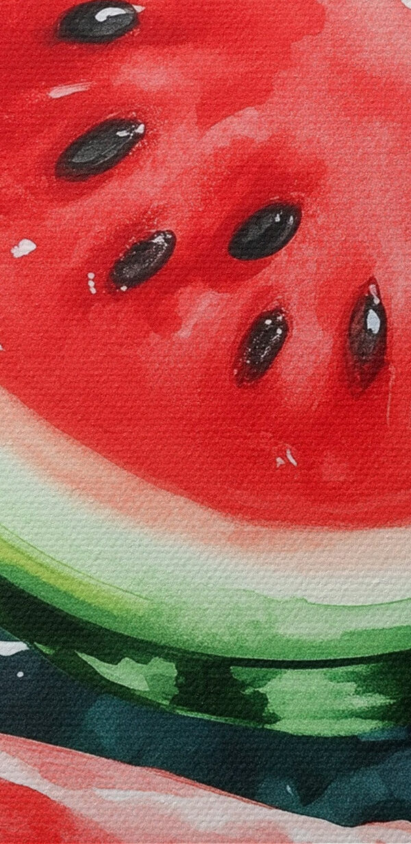 Görögdinnye szeletek és jégkockák egy felületen Görögdinnye szeletek és jégkockák egy felületen