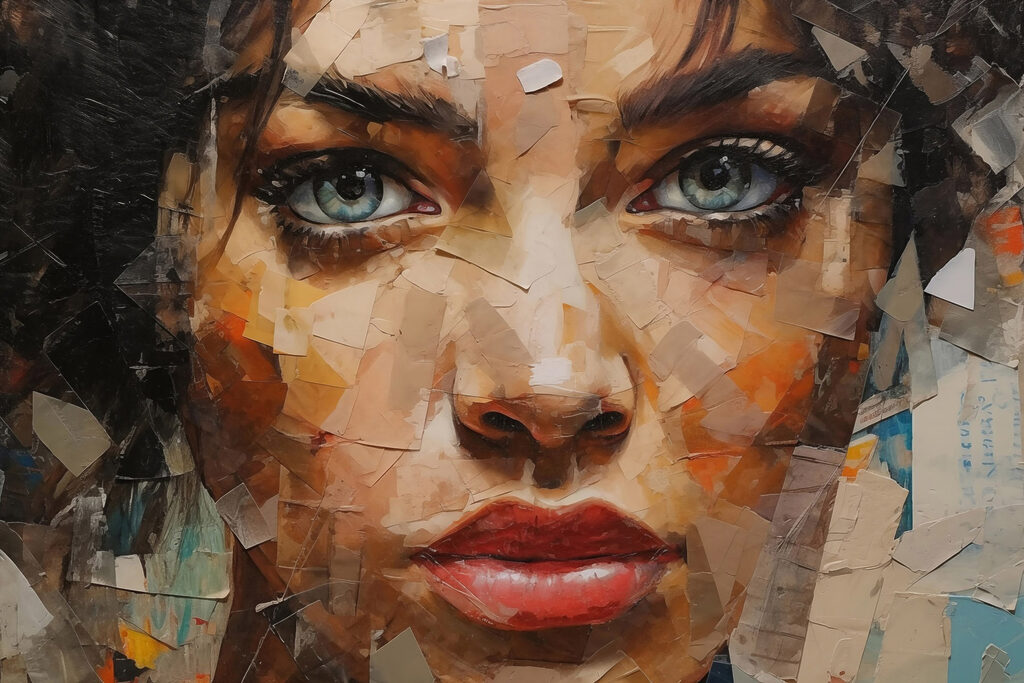 Painting of a woman's face