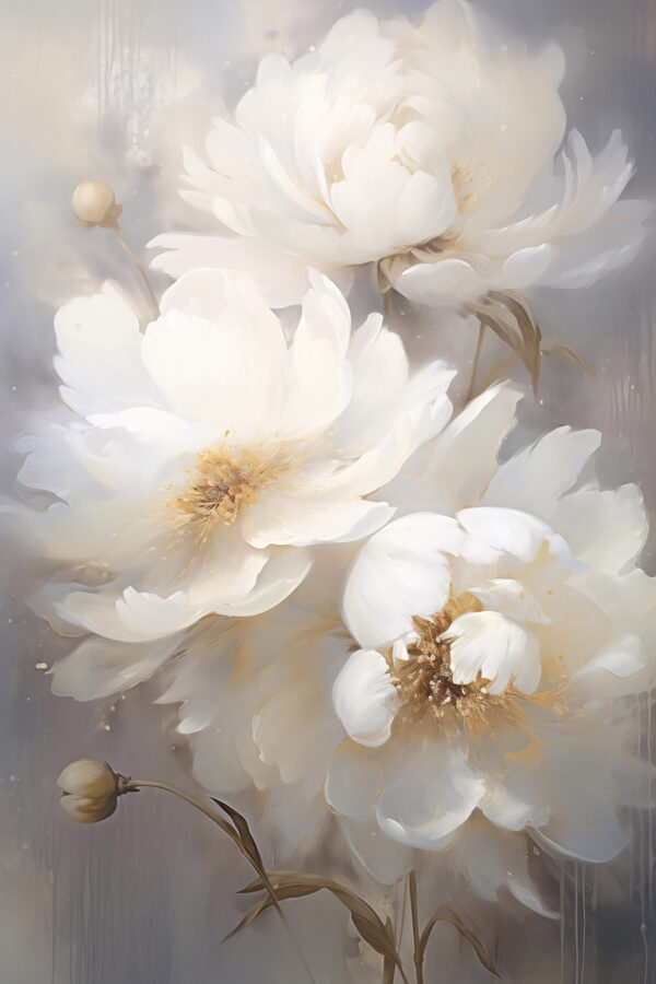 Painting of white flowers