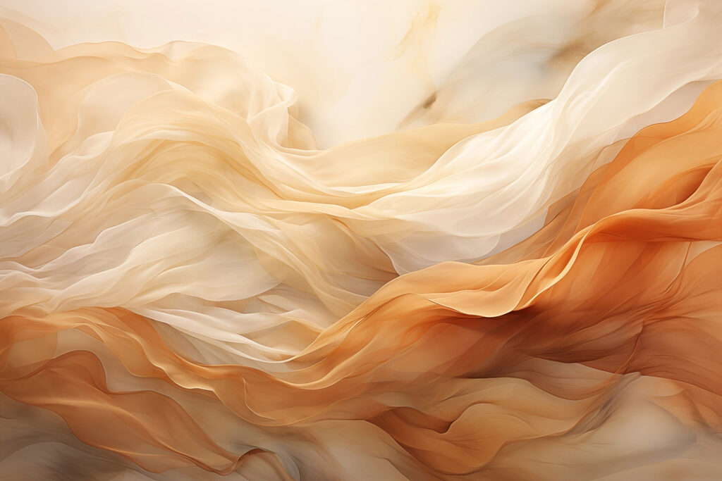 Gentle waves of flowing fabric
