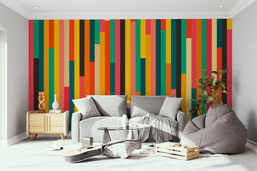 Colorful vertical lines