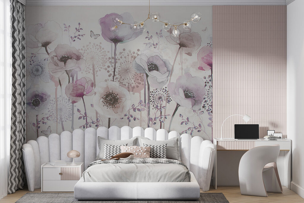 Painting of flowers and butterflies Painting of flowers and butterflies