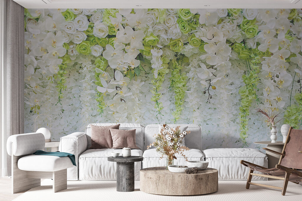 Wall of flowers and vines Wall of flowers and vines