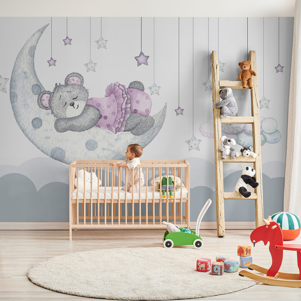 Teddy bear sleeping on the moon Teddy bear sleeping on the moon