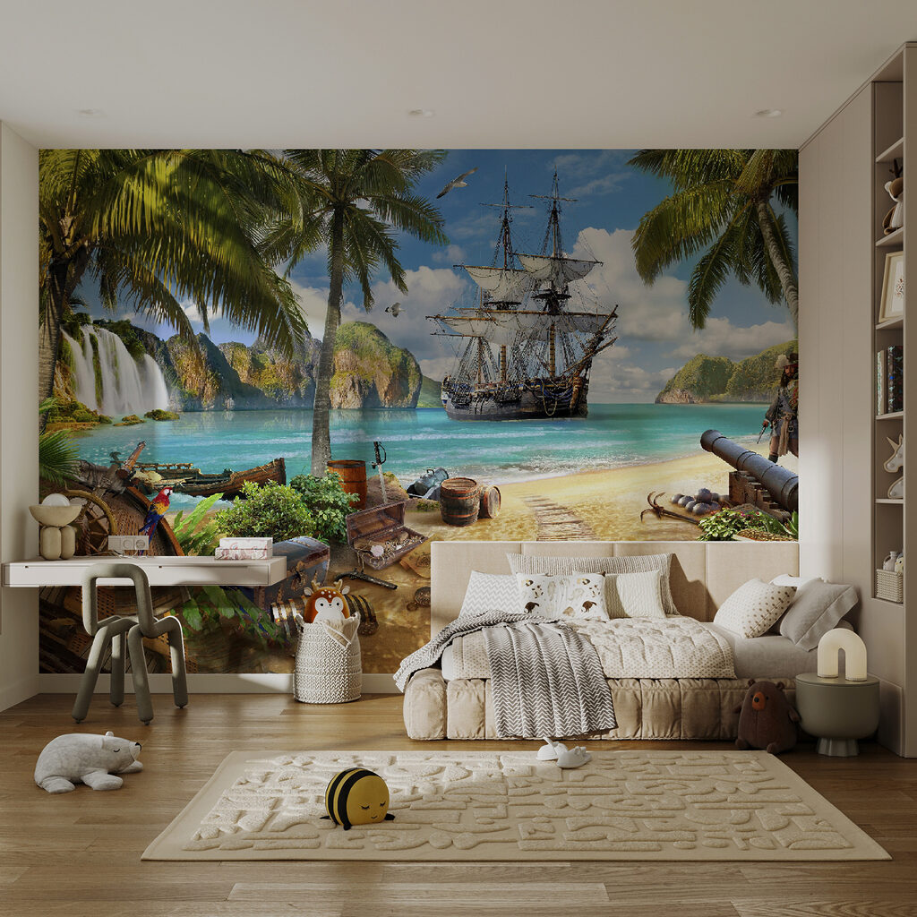 Pirate ship on a beach Pirate ship on a beach