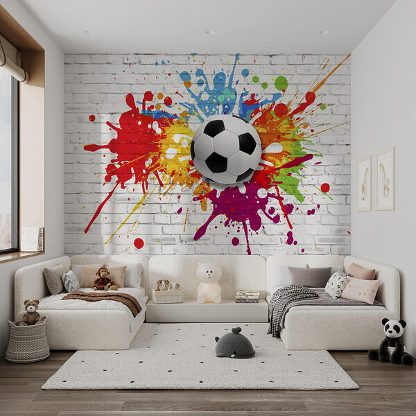 Futball labda egy téglafalra Futball labda egy téglafalra