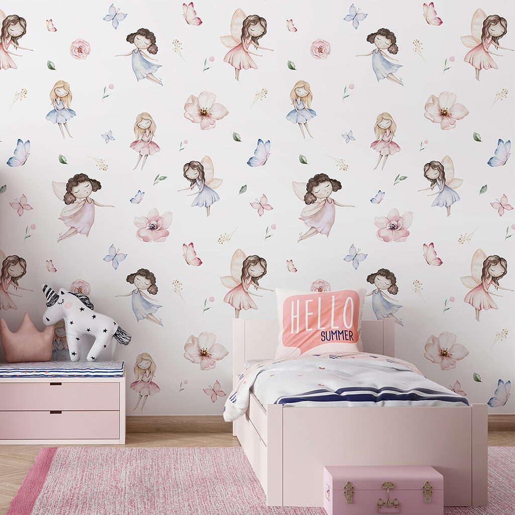 Pattern of fairies and butterflies Pattern of fairies and butterflies