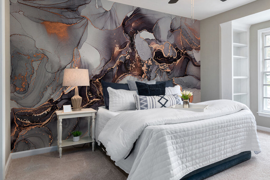 Elegant swirls in muted tones