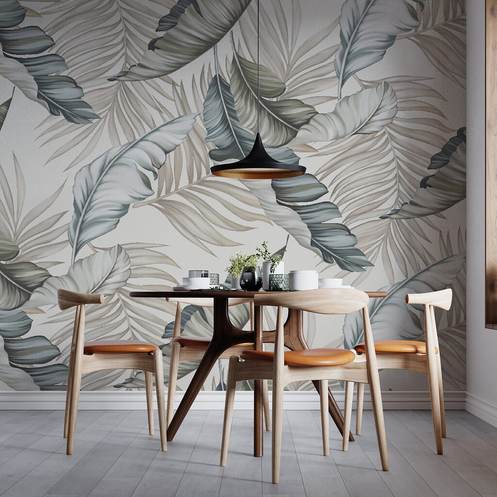 Pattern of leaves on a white background Pattern of leaves on a white background