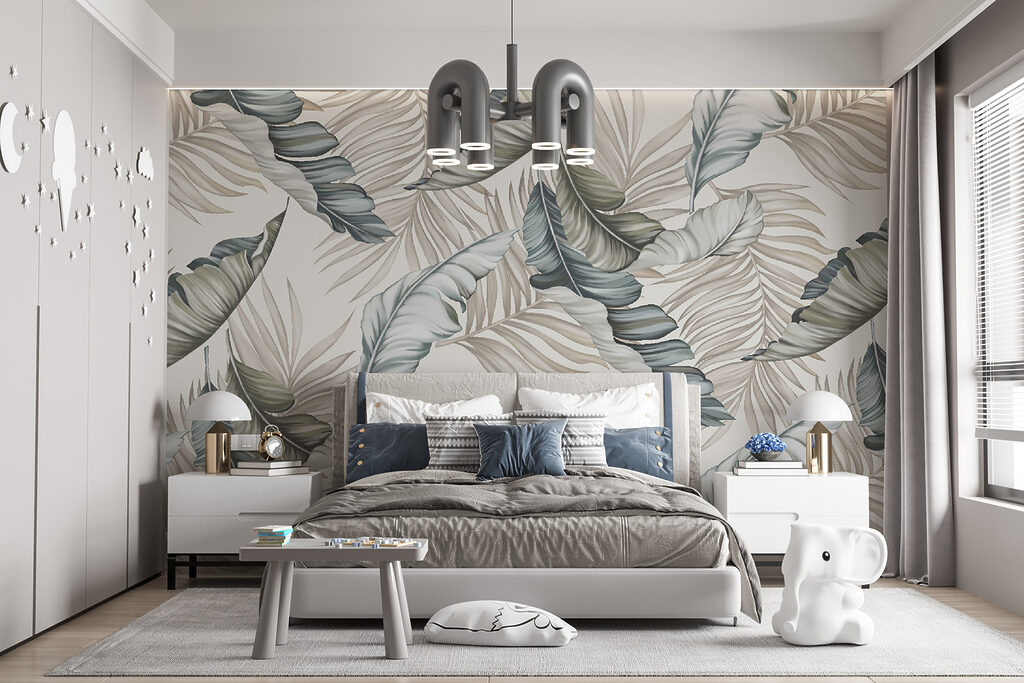 Pattern of leaves on a white background Pattern of leaves on a white background