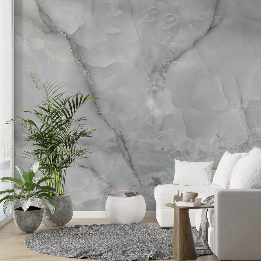 Fotótapéta Elegáns, hűvös tónusú márványmintás design. - Image 2