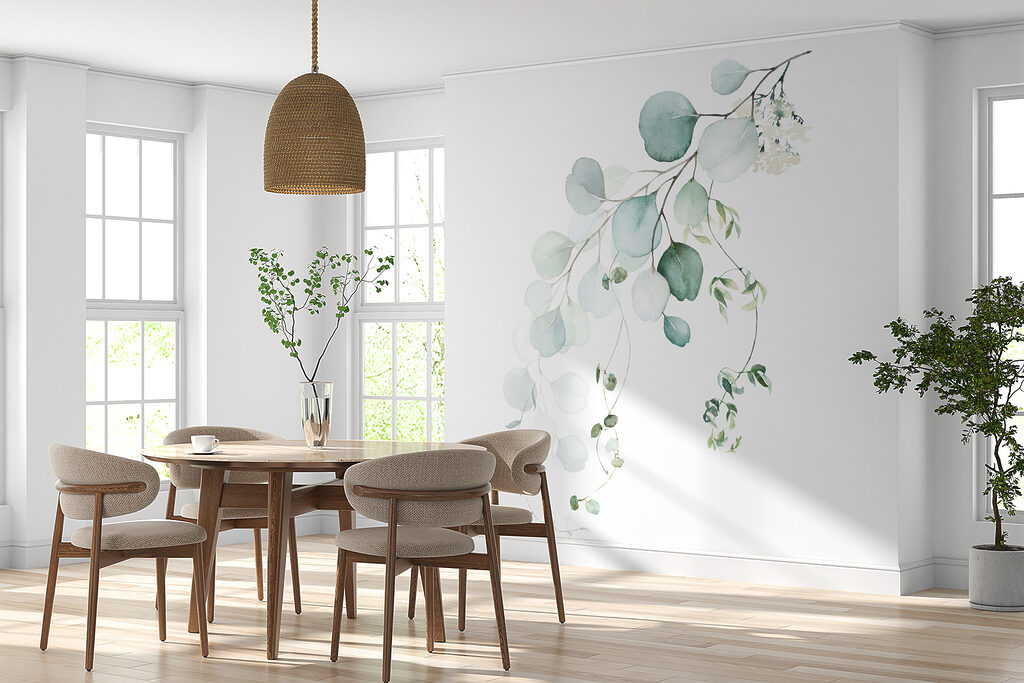 Watercolor of a branch with leaves Watercolor of a branch with leaves