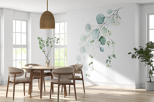 Watercolor of a branch with leaves Watercolor of a branch with leaves