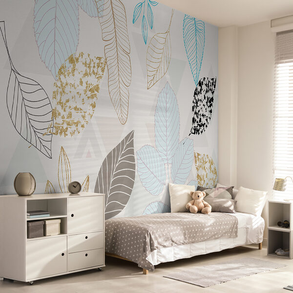 Pattern of leaves on a white background Pattern of leaves on a white background