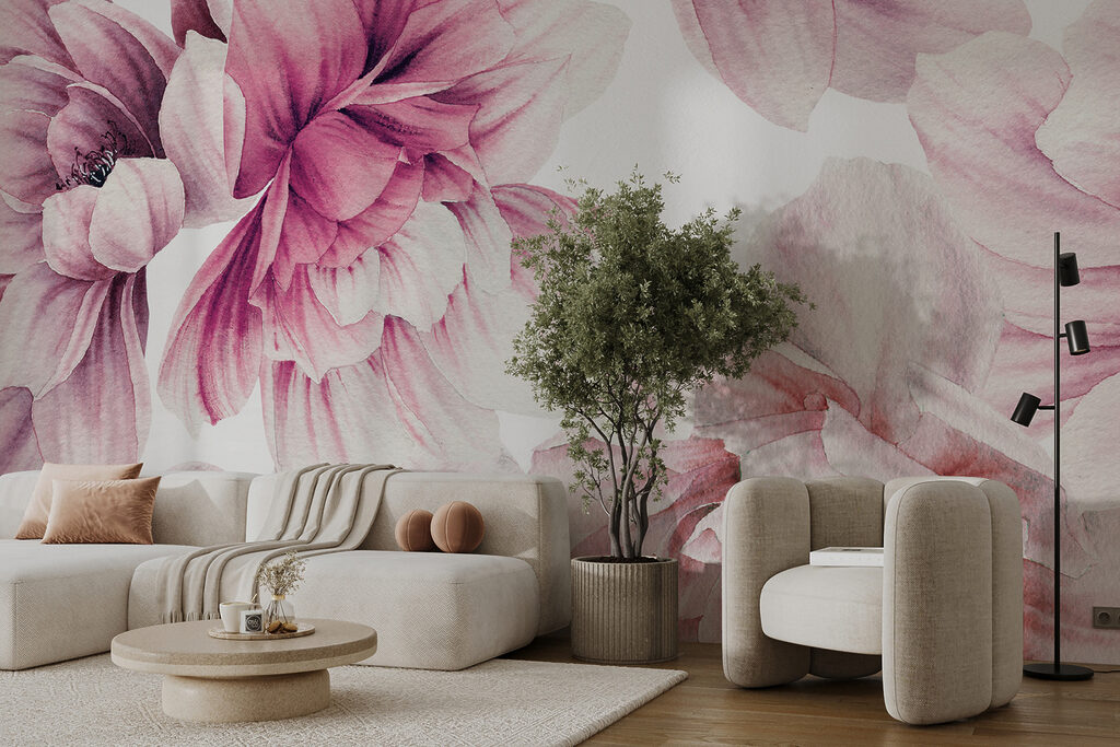 Delicate blooms in soft pastel hues