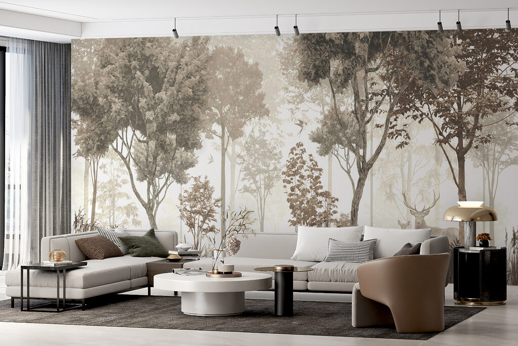 Forest with trees and plants