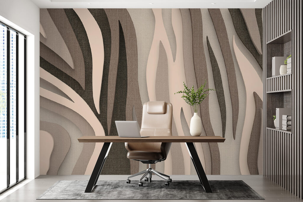 Textured waves in neutral tones Textured waves in neutral tones