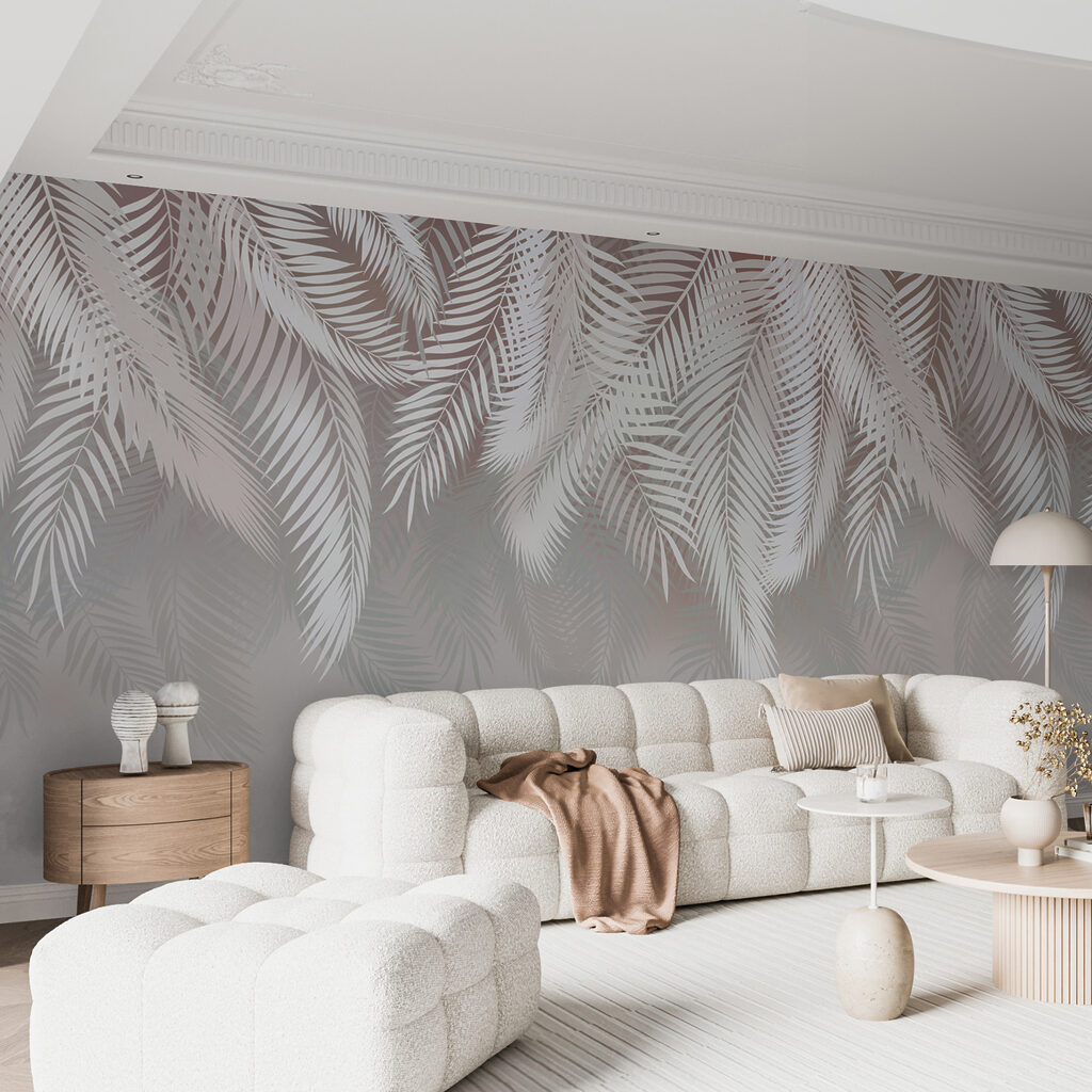 White leaves on a gray background White leaves on a gray background