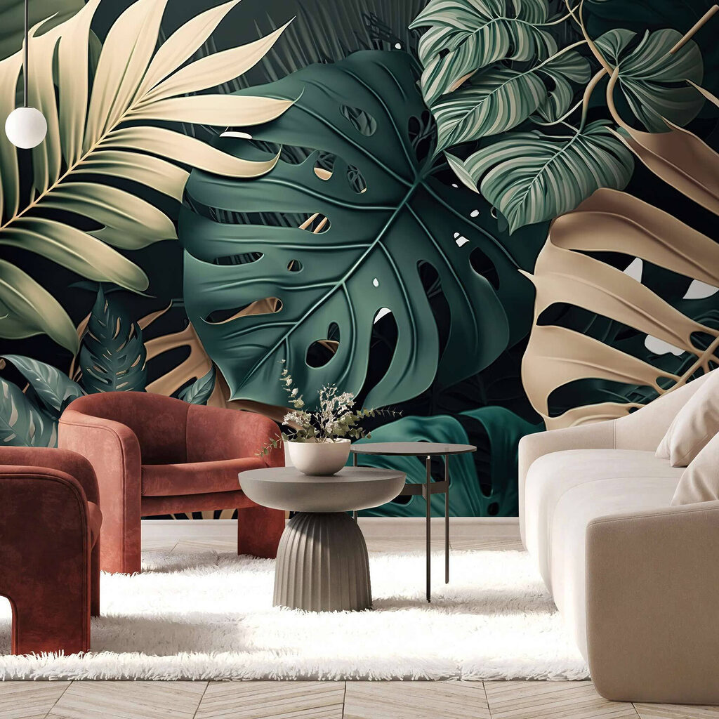 Group of green and white leaves Group of green and white leaves