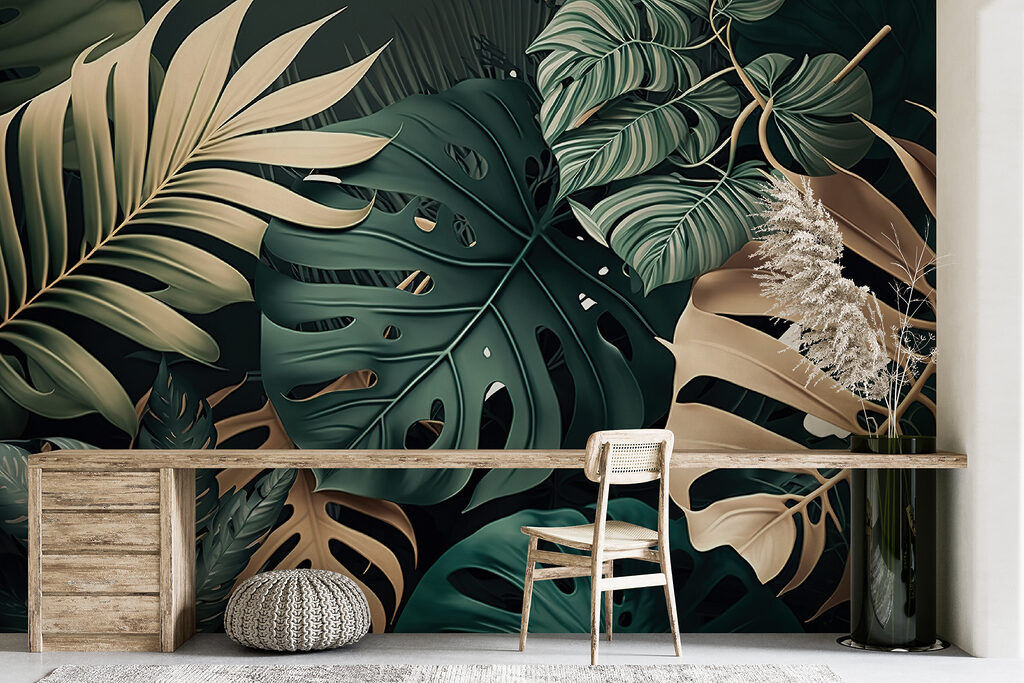 Group of green and white leaves Group of green and white leaves