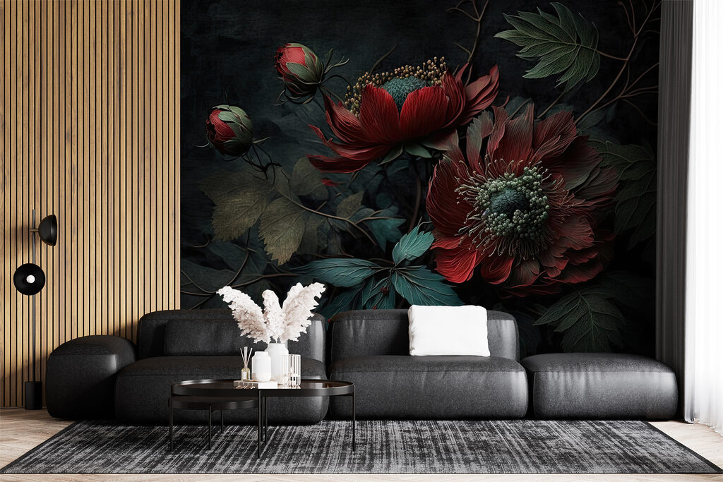 Dark blooms in a moody setting Dark blooms in a moody setting