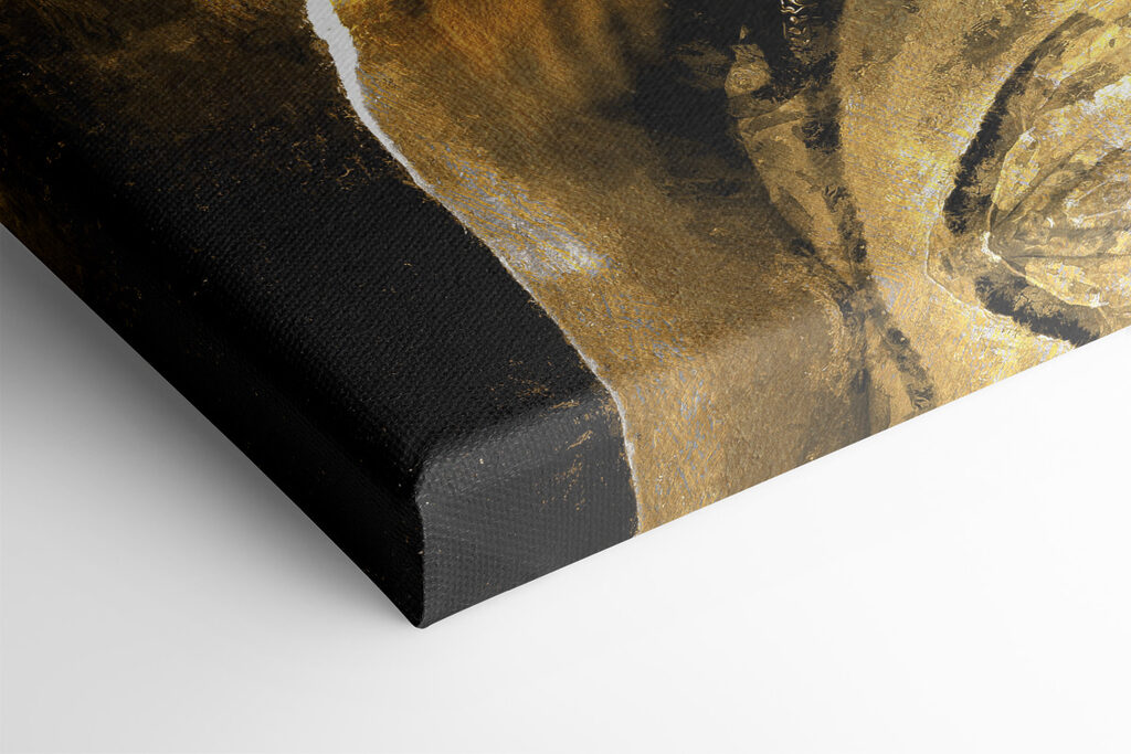 A woman with a turban and a hand on her chin