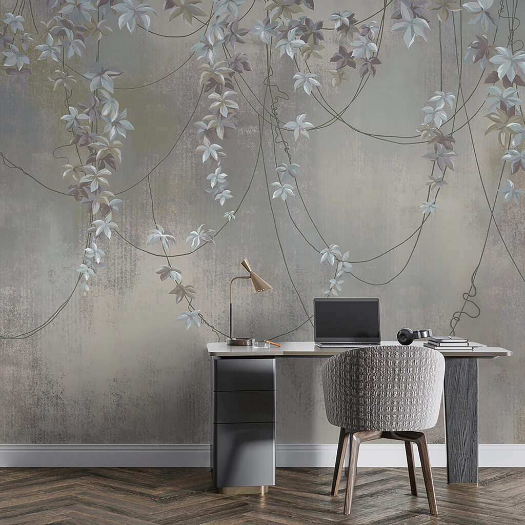 Wallpaper with white flowers Wallpaper with white flowers