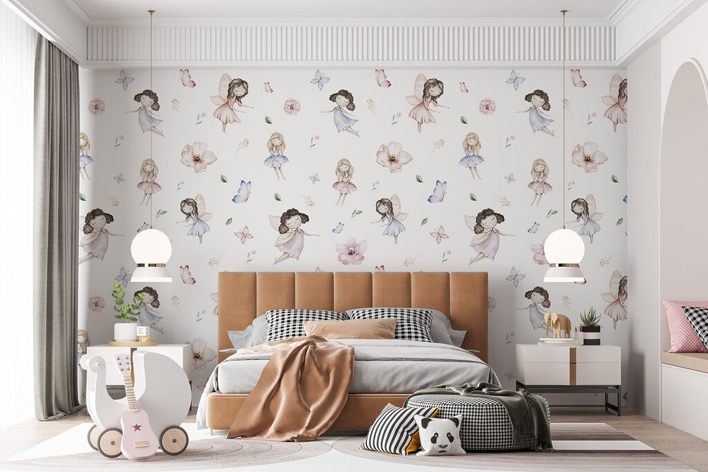 Pattern of fairies and butterflies Pattern of fairies and butterflies