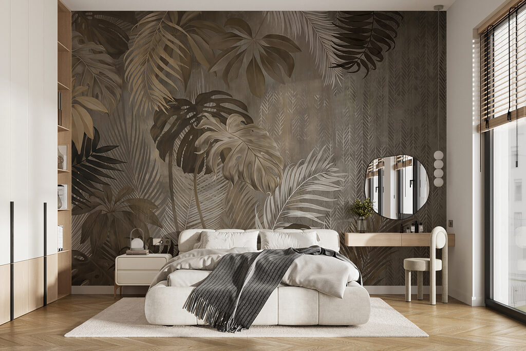 Wallpaper with leaves
