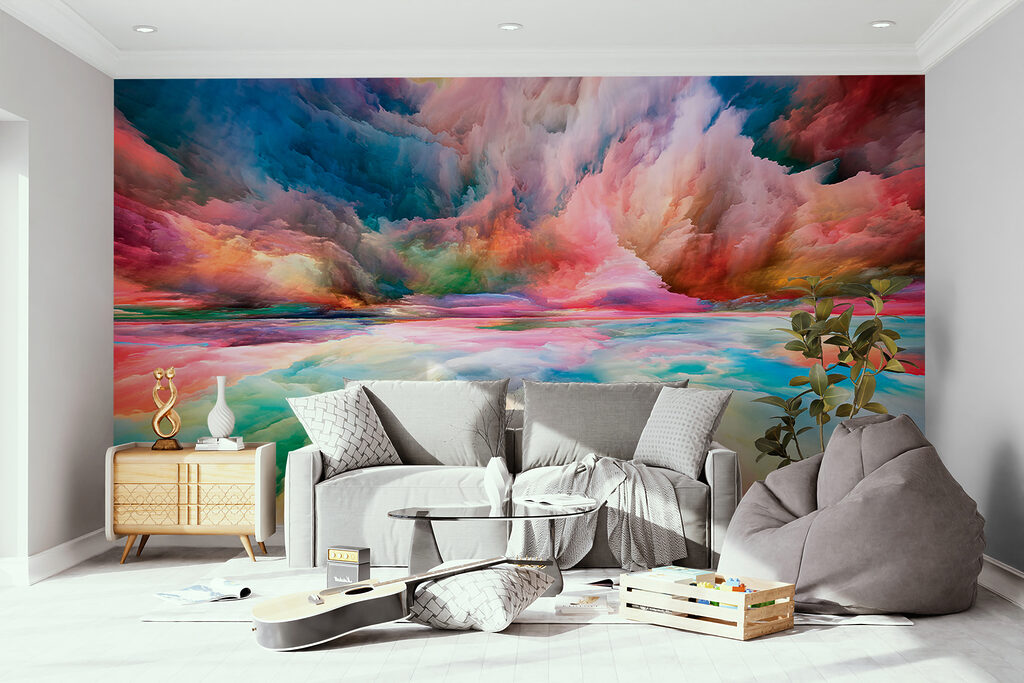 Colorful clouds in the sky Colorful clouds in the sky